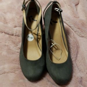 Gray Platform Wedge